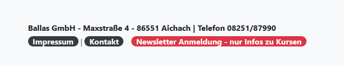 Anmeldung Newsletter